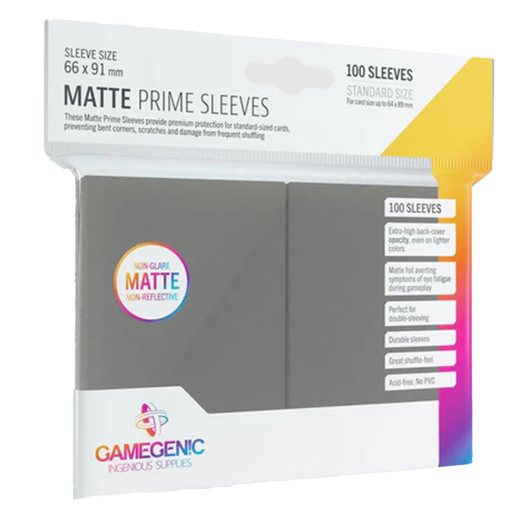 Gamegenic MATTE PRIME SLEEVES - Grey (100 UNI)