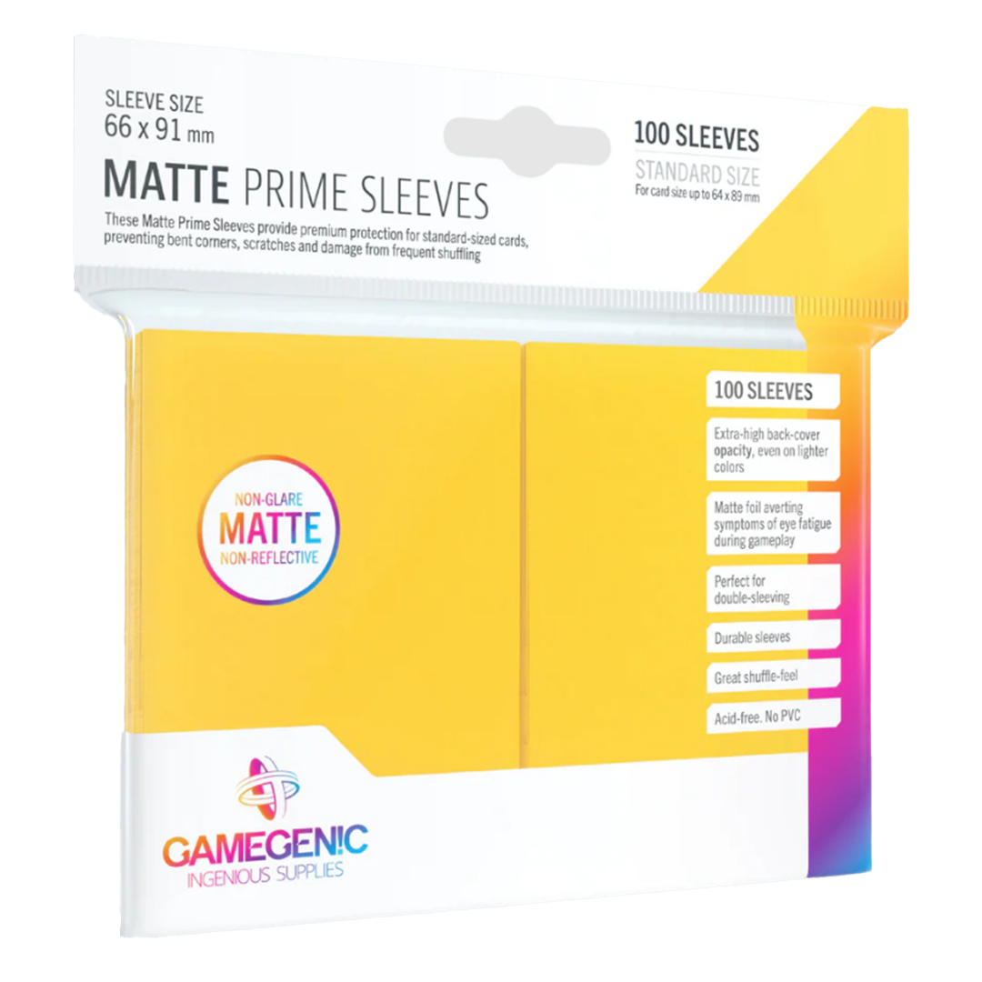 Gamegenic MATTE PRIME SLEEVES - Yellow (100 UNI)