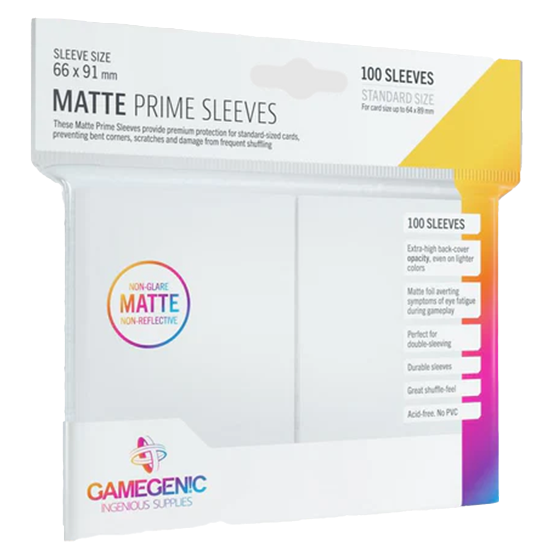 Gamegenic MATTE PRIME SLEEVES - White (100 UNI)