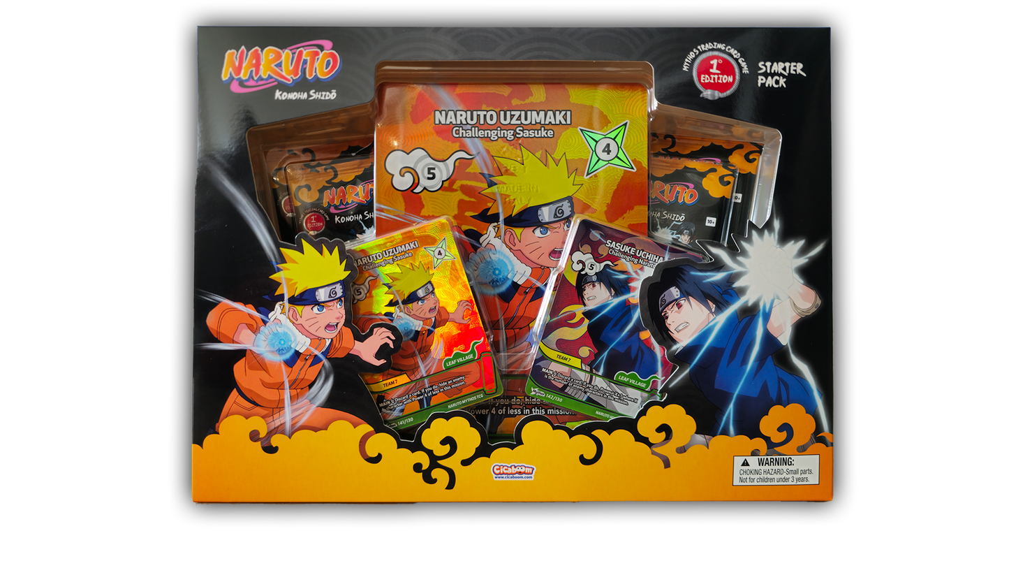 Naruto Mythos TCG - Set 01 - Konoha Shido - Starter Pack - Naruto & Sasuke (1st Edition)
