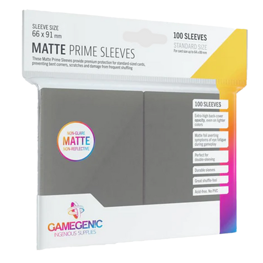 Gamegenic MATTE PRIME SLEEVES - Grey (100 UNI)