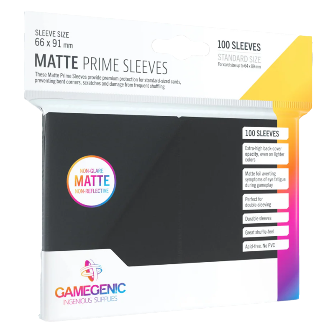 Gamegenic MATTE PRIME SLEEVES - Black (100 UNI)