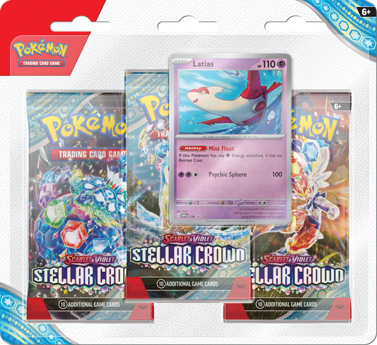 Scarlet & Violet - Stellar Crown - 3 Pack Blister - Latias