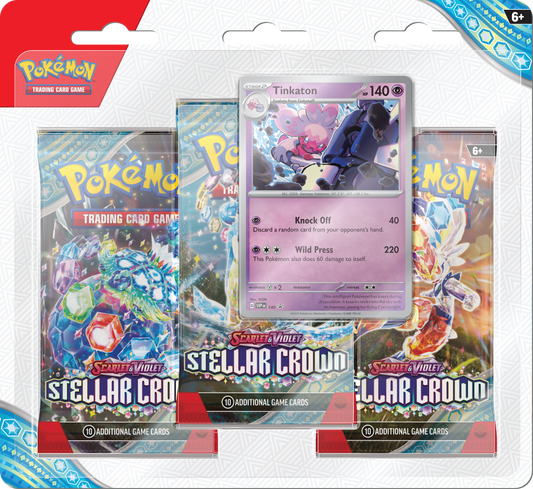 Scarlet & Violet - Stellar Crown - 3 Pack Blister - Tinkaton